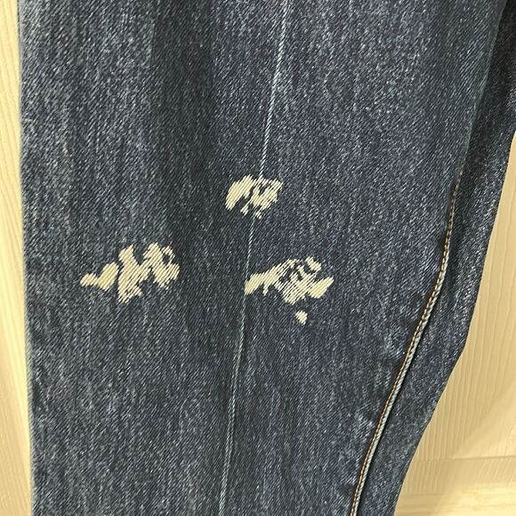 One Teaspoon Dark Blue Straight Leg High Waist Jeans(Size 26) - Picture 12 of 15